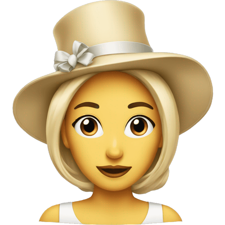 Elegant woman hat emoji