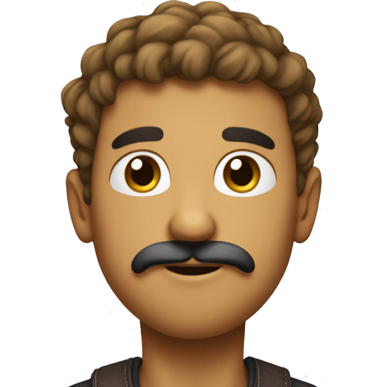 create a emoji who has a short ustache unerneth his nose and as long as his under nose he has emoji