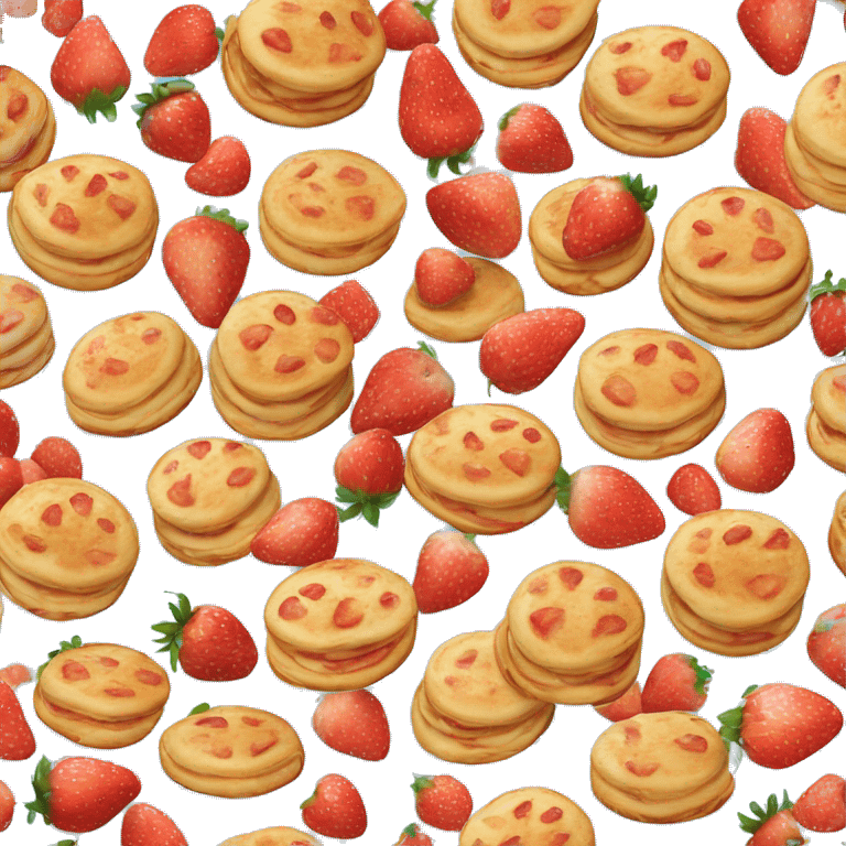 Strawberry pancakes  emoji