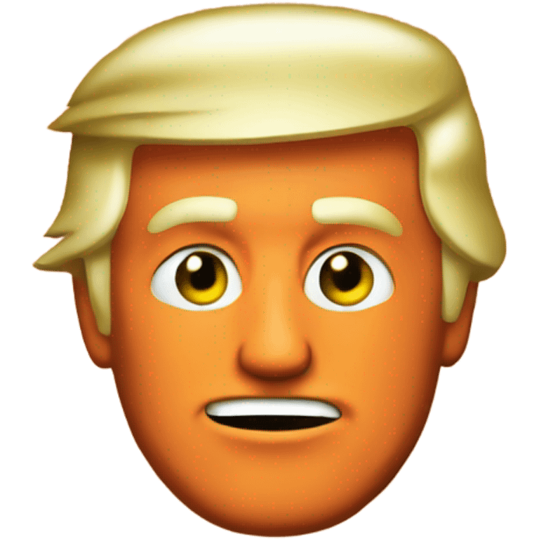 Donald trump as an orange emoji