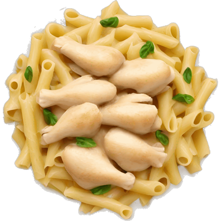 Chicken Alfredo pasta emoji