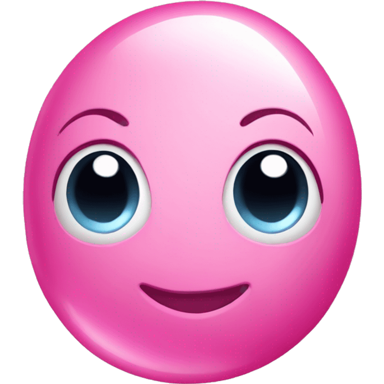 A pretty pink jellybean emoji