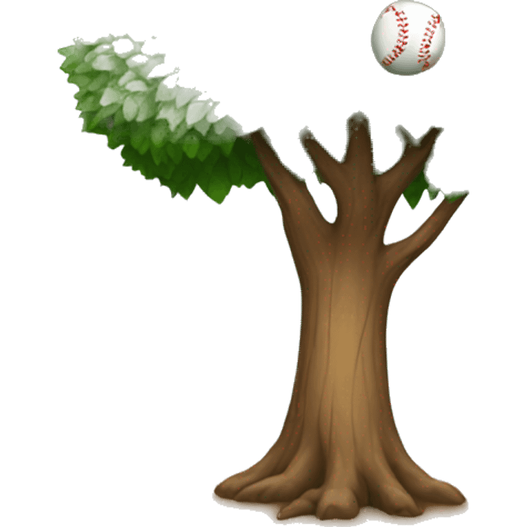 tree with baseball emoji