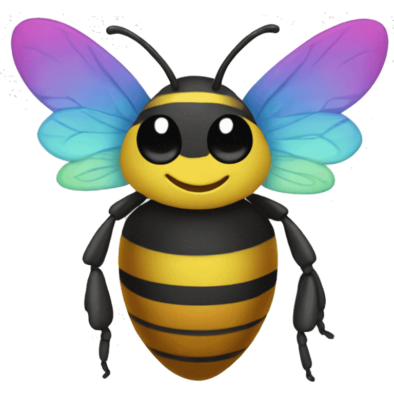 RAINBOW bee emoji