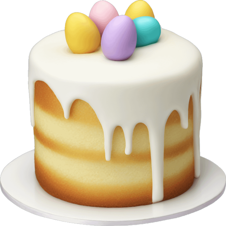 Easter white cake emoji