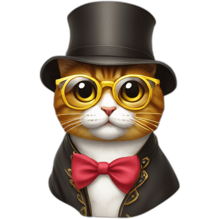 Un chat riche avec des lunettes de soleil emoji