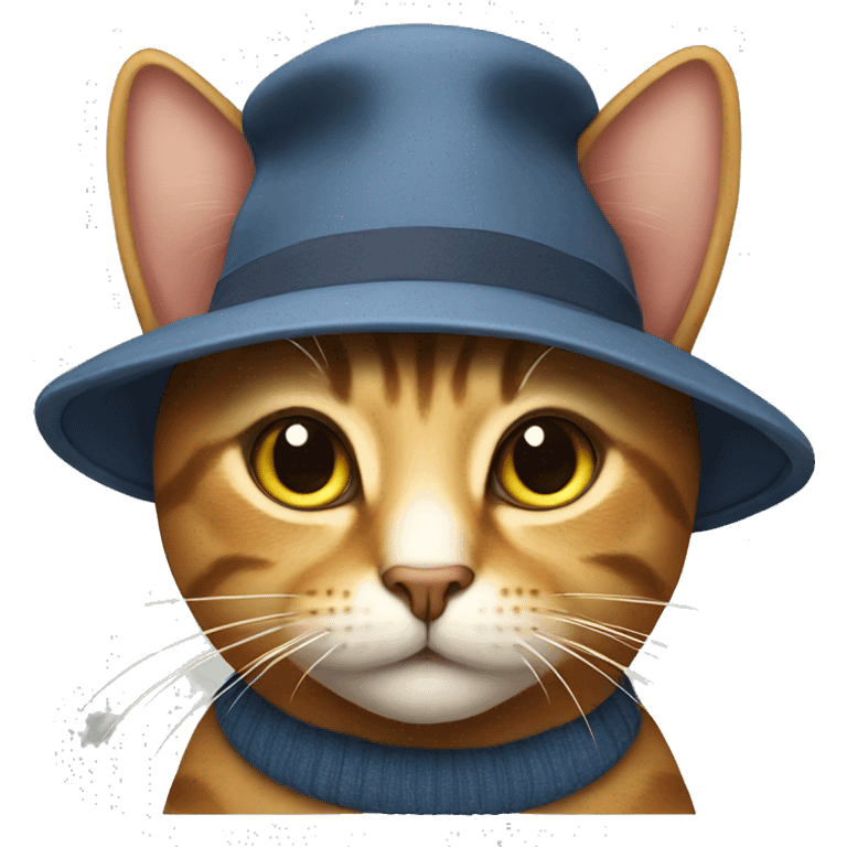 Cat wearing a hat emoji