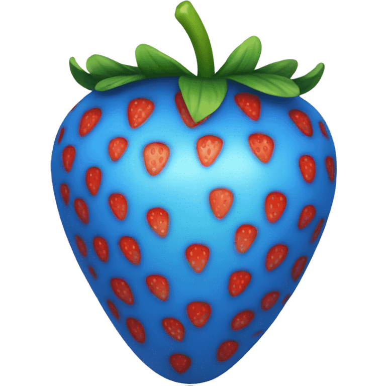 Blue strawberry  emoji