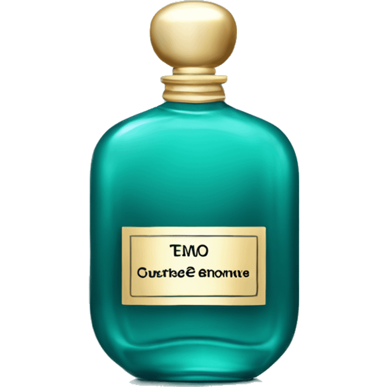 Realistic teal bottle of designer perfume emoji