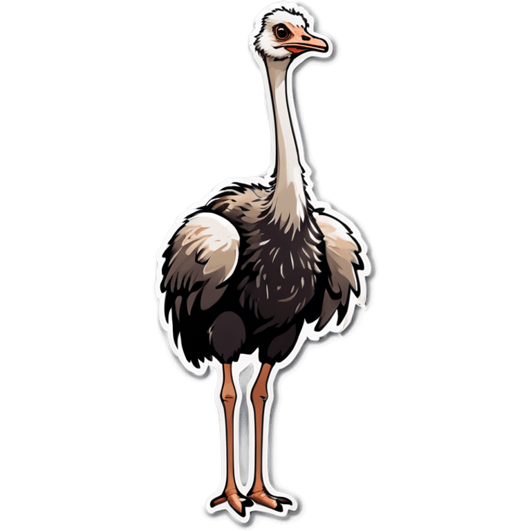 an ostrich raising its hand to volunteer for something emoji