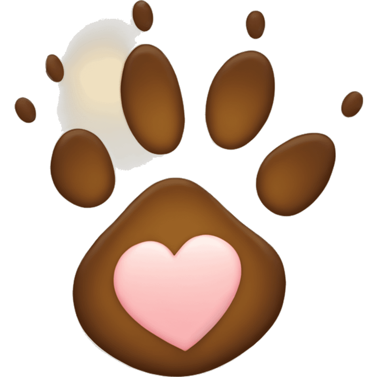 paw print with heart emoji