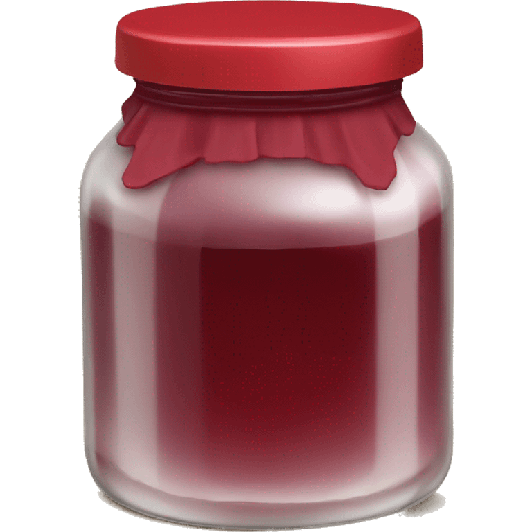 jar of burgundy marmelade with red lid emoji