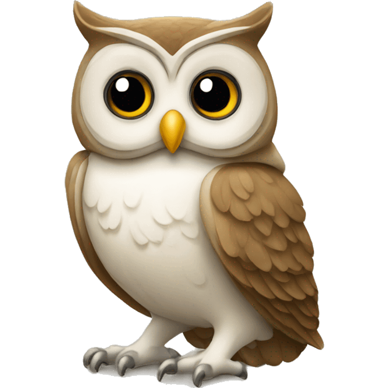 elegant owl sitting emoji