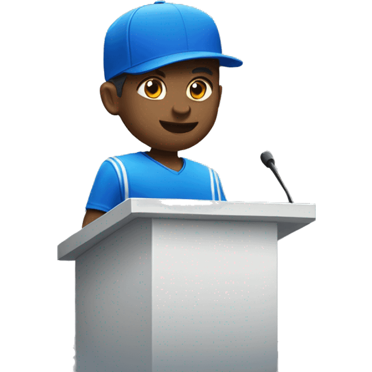 Sports podium blue emoji