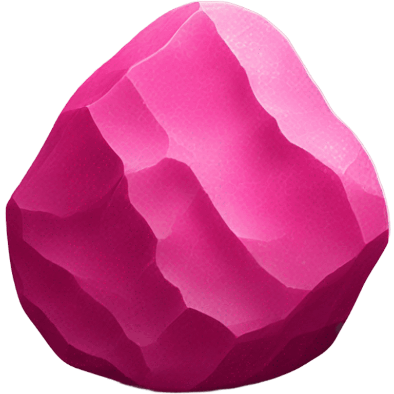 Realistic hot pink rock emoji