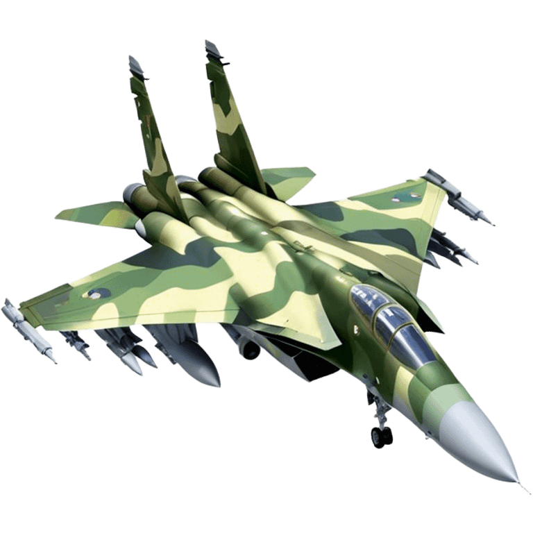 SU-35 Jet - Sukhoi (Model Year: 2020) (Iconic colour: Camouflage green) emoji