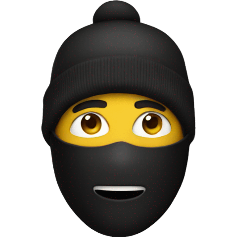 Guy with a ski mask emoji