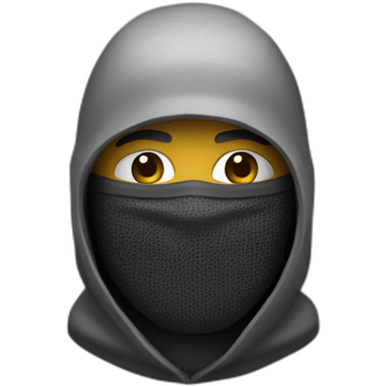 man with a balaclava emoji