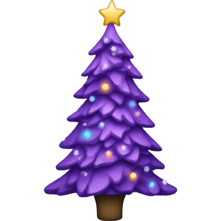 purple christmas tree  emoji