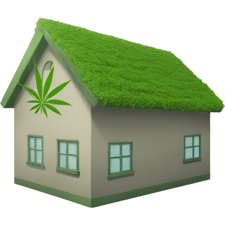 building with weed flag emoji