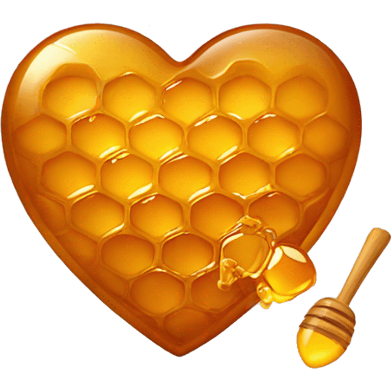 A heart with honey on it emoji