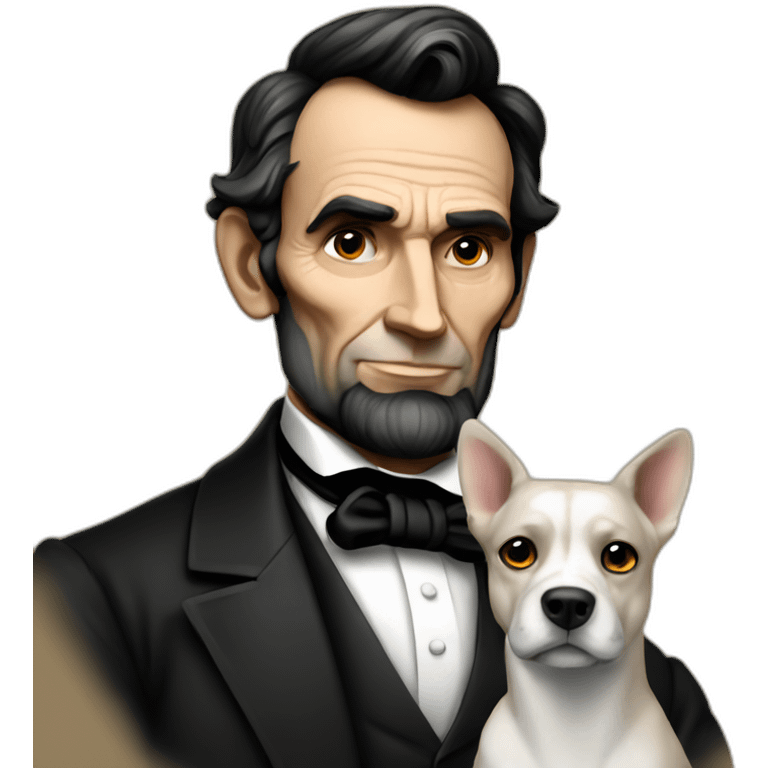 Lincoln loves dogs emoji