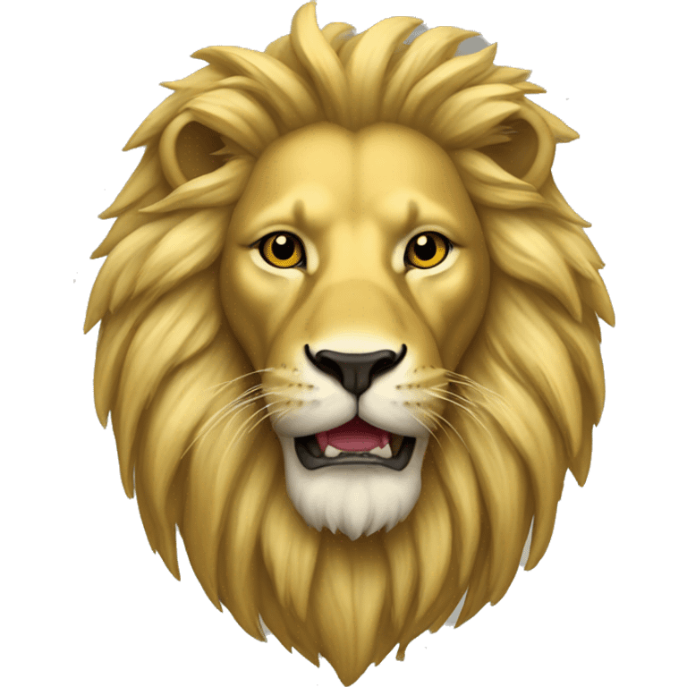 Golden lion based on Flemish flag  emoji