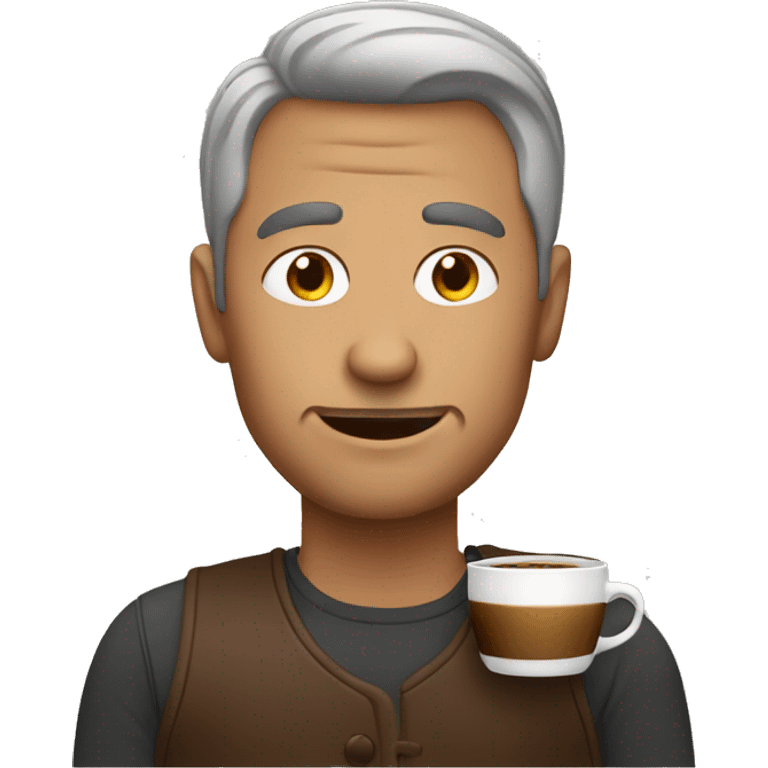 Man with coffee emoji