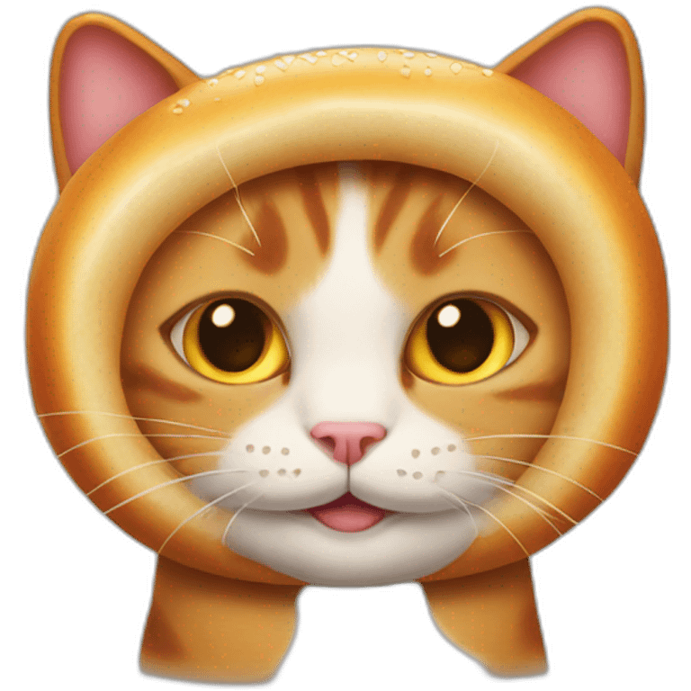 Hotdog cat smirk emoji