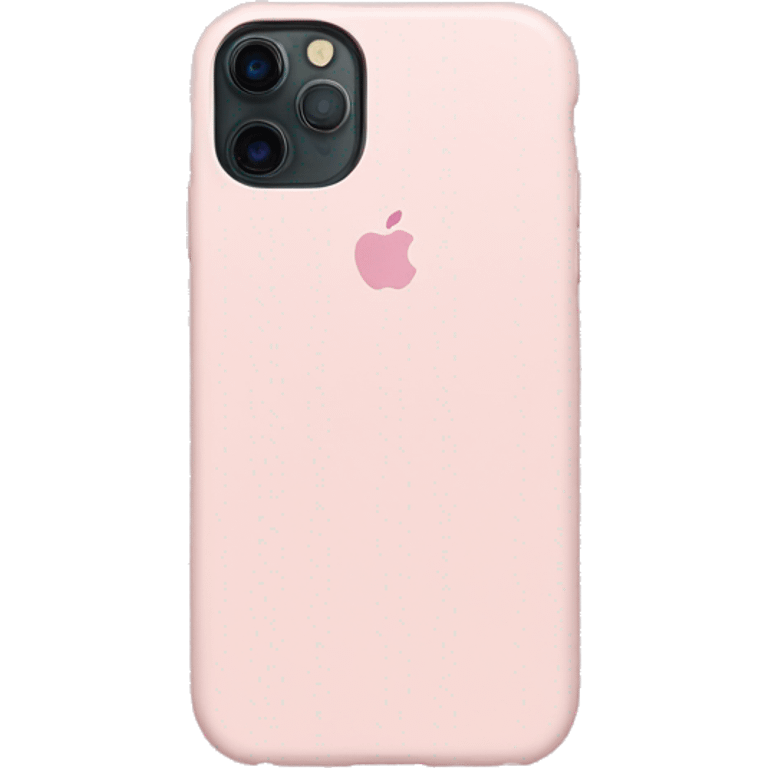 Light pink iPhone 15 with a light pink case emoji