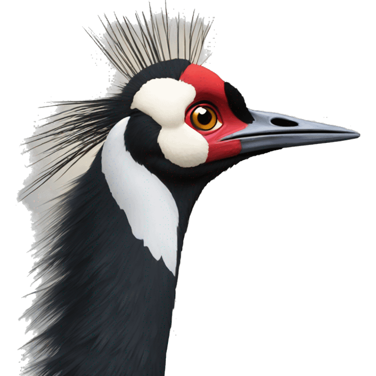 Black crowned crane emoji