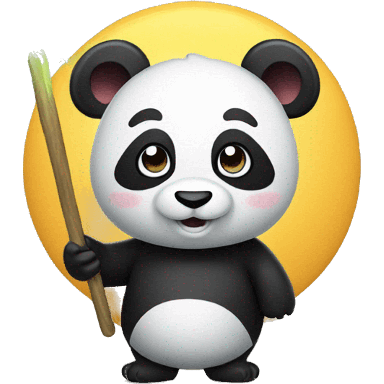 Panda with wand in hand emoji