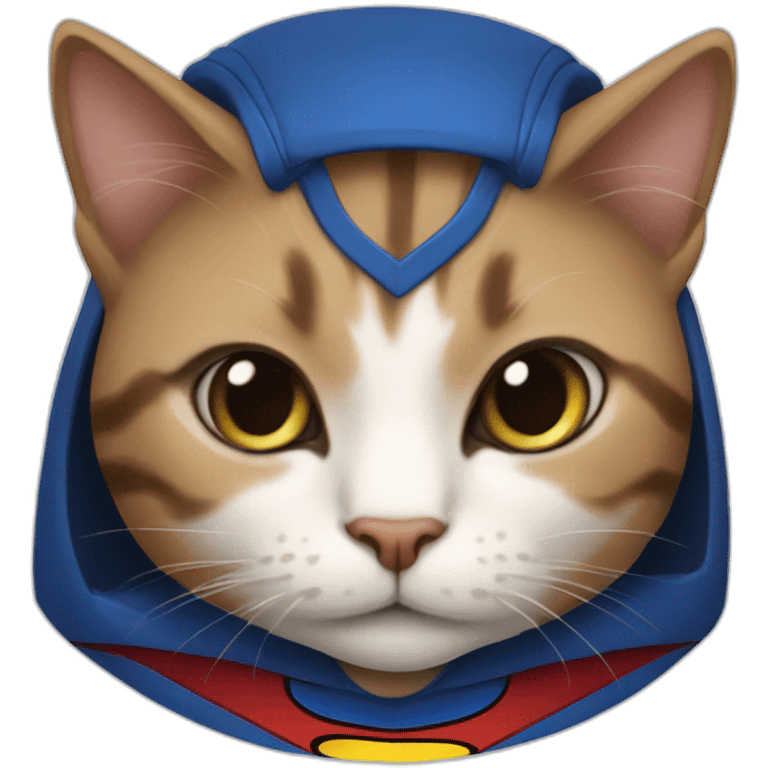 cat in a superman costume emoji