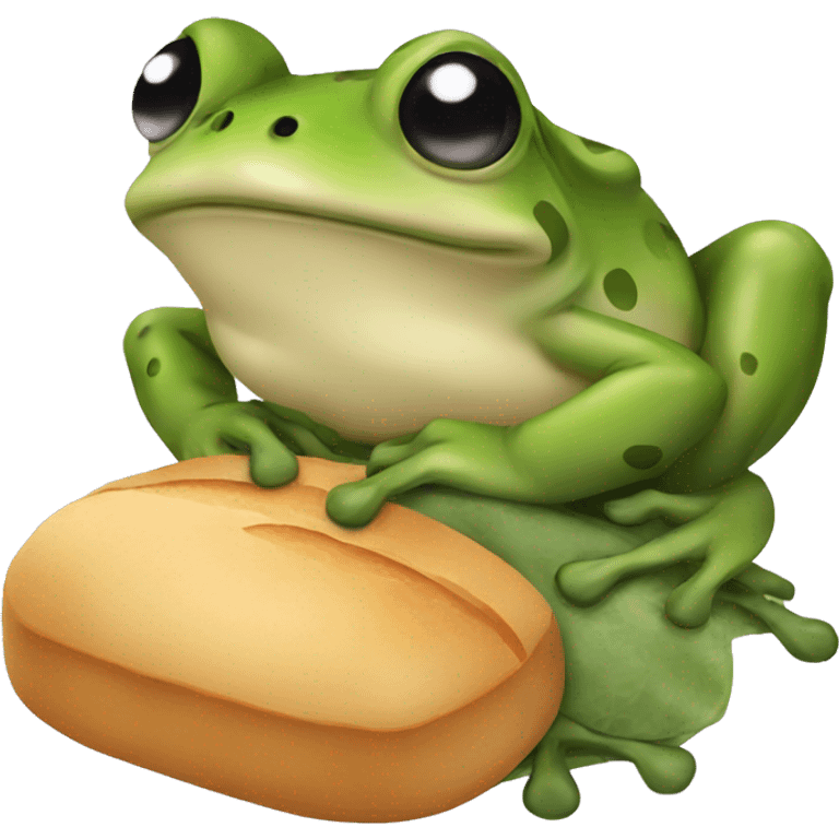 frog with bread emoji