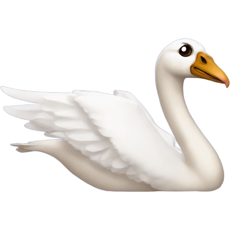  bird swan with doberman emoji