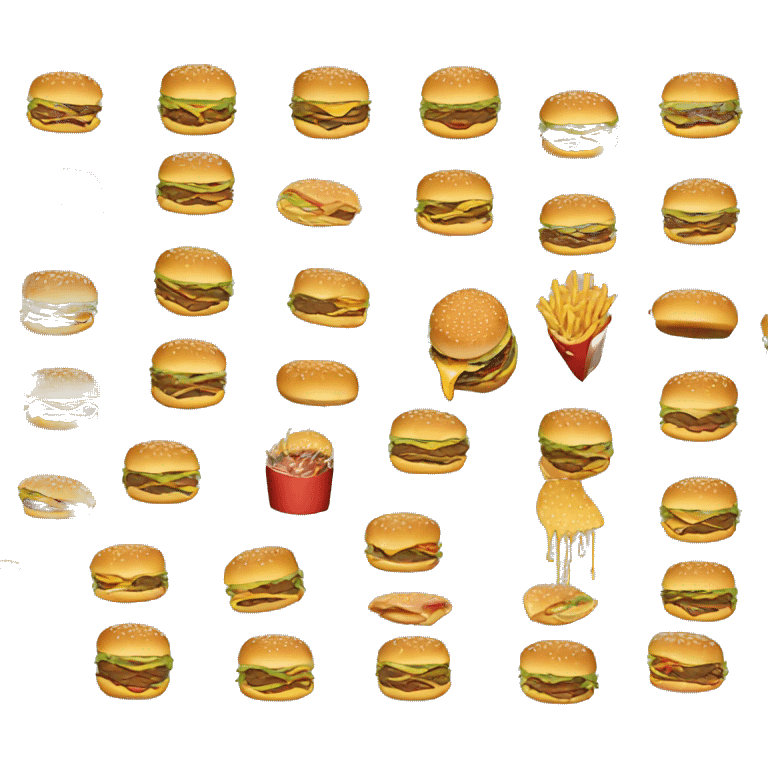 Smiley eating a burger  emoji