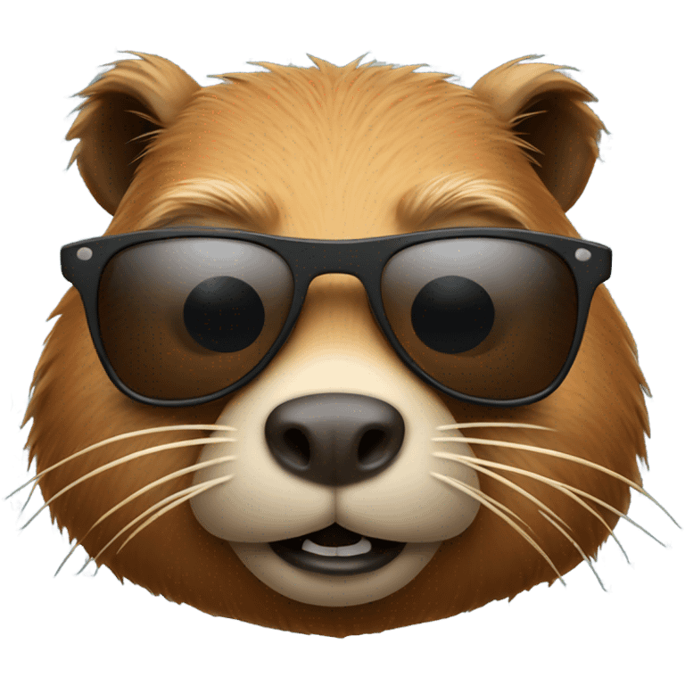 Beaver wearing sunglasses emoji