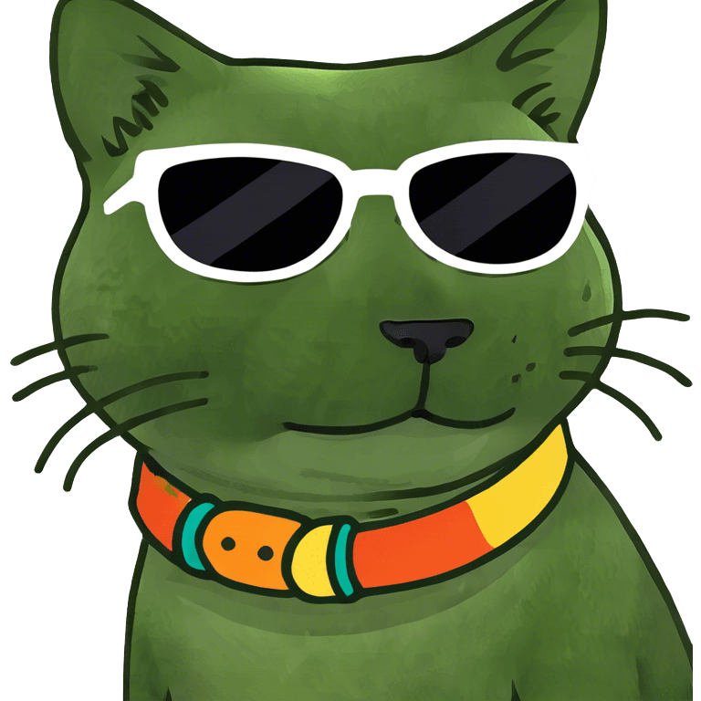 Cat with sunglasses emoji