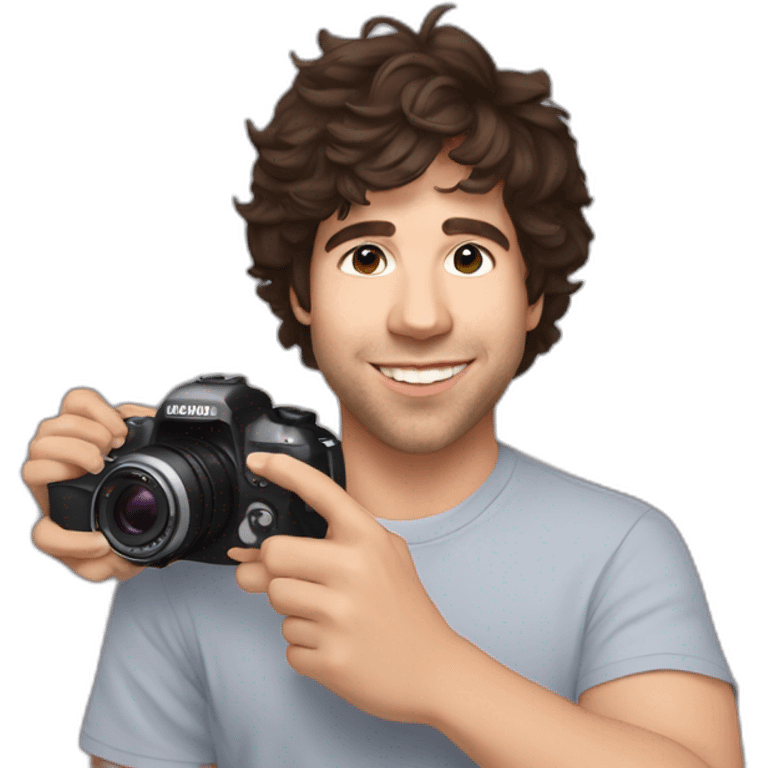 David Dobrik holding vlog camera emoji