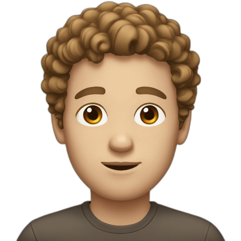 white guy with brown curls emoji