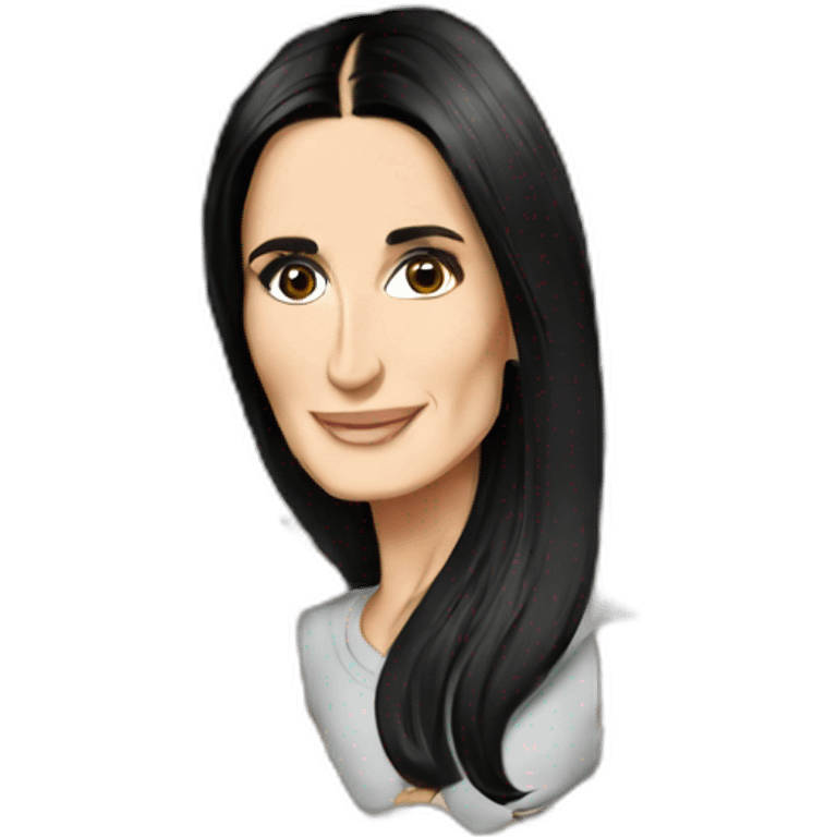 demi moore cartoon wearing tee emoji