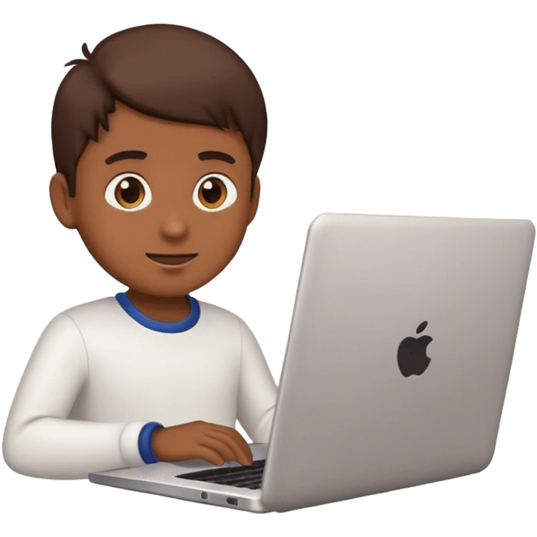 create a boy emoji workin on laptop emoji