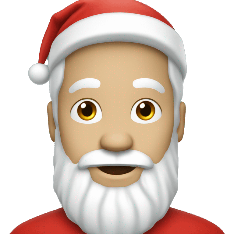 White Santa Claus in a red coat emoji