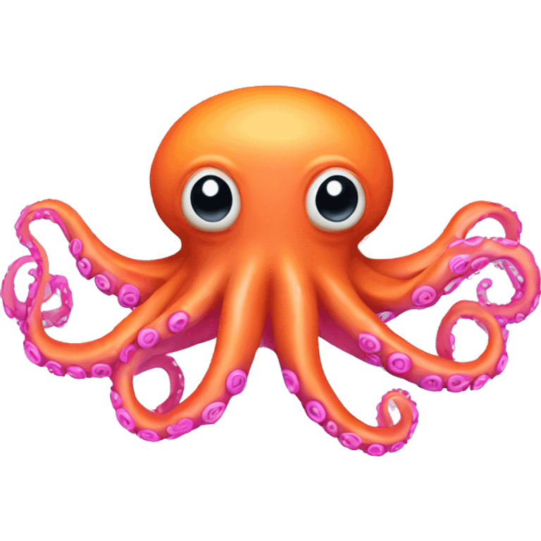 Orange and pink octopus emoji