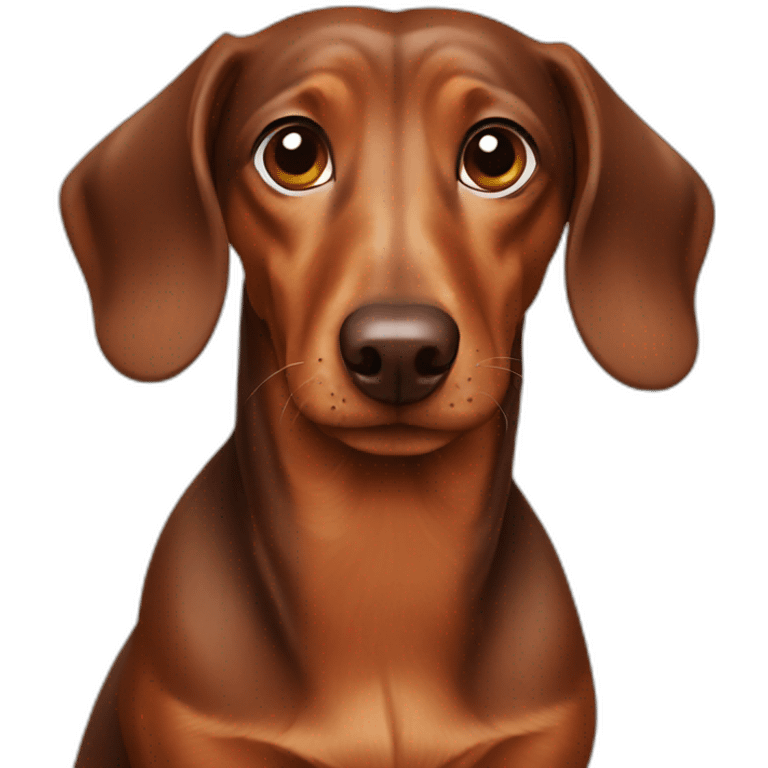 Brown dachshund adult emoji