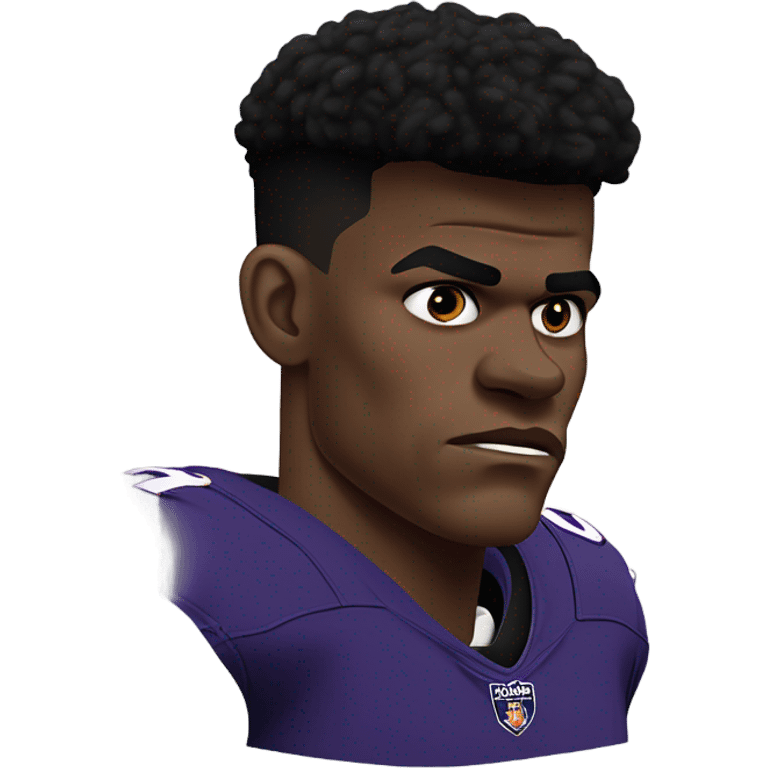 Lamar Jackson looking depressed after losing game emoji