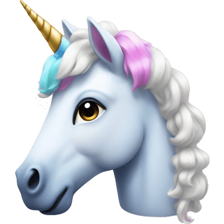 A pretty unicorn emoji