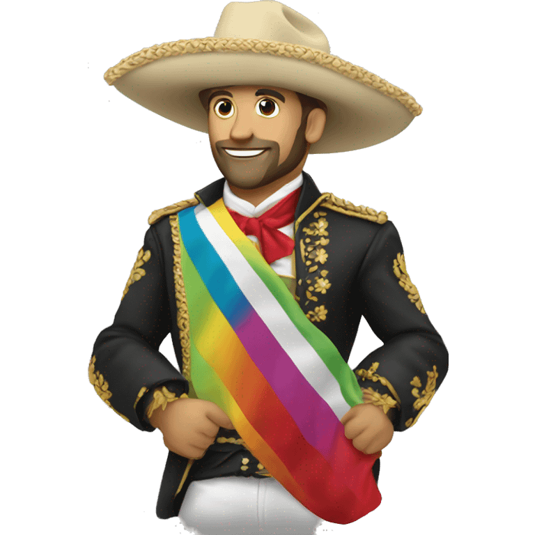 Torero con bandera lgbt emoji