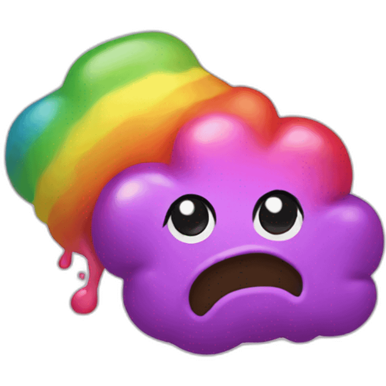 Rainbow poop emoji