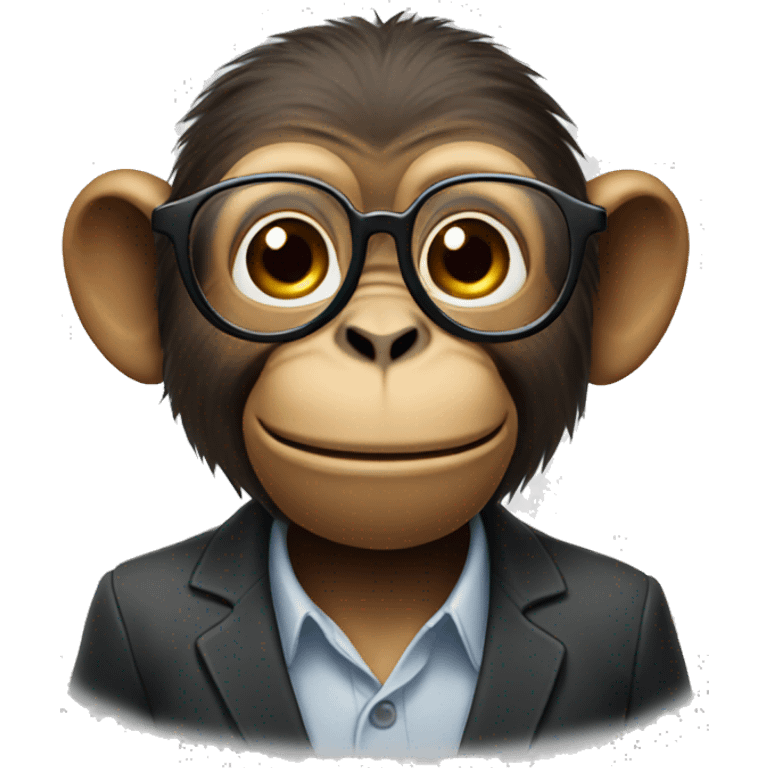 Monkey with glasses emoji